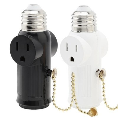 E27 E26 Light Socket to Plug Adapter 2/3 Prong Light Bulb Outlet Socket Adapter
