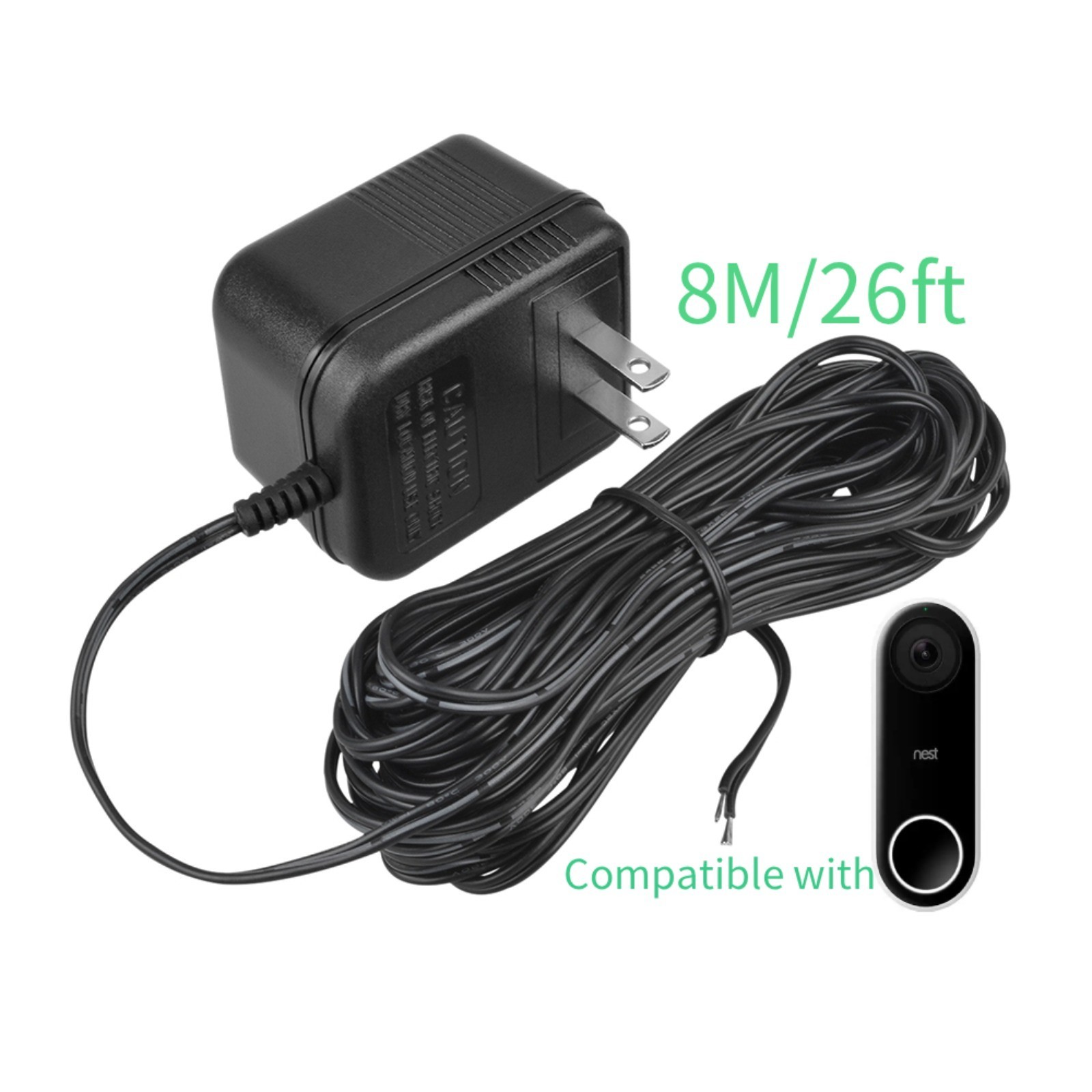 18V Adapter For Zmodo smart greet Wi-Fi doorbell, Nest Hello