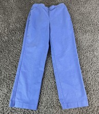 Alfred Dunner Pants Womens 10 Blue Stretch Pull On Elastic Waist Casual Pocket