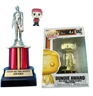 Funko Pop The Office Dundie Award + Dundie Trophy + Michael Scott Pin