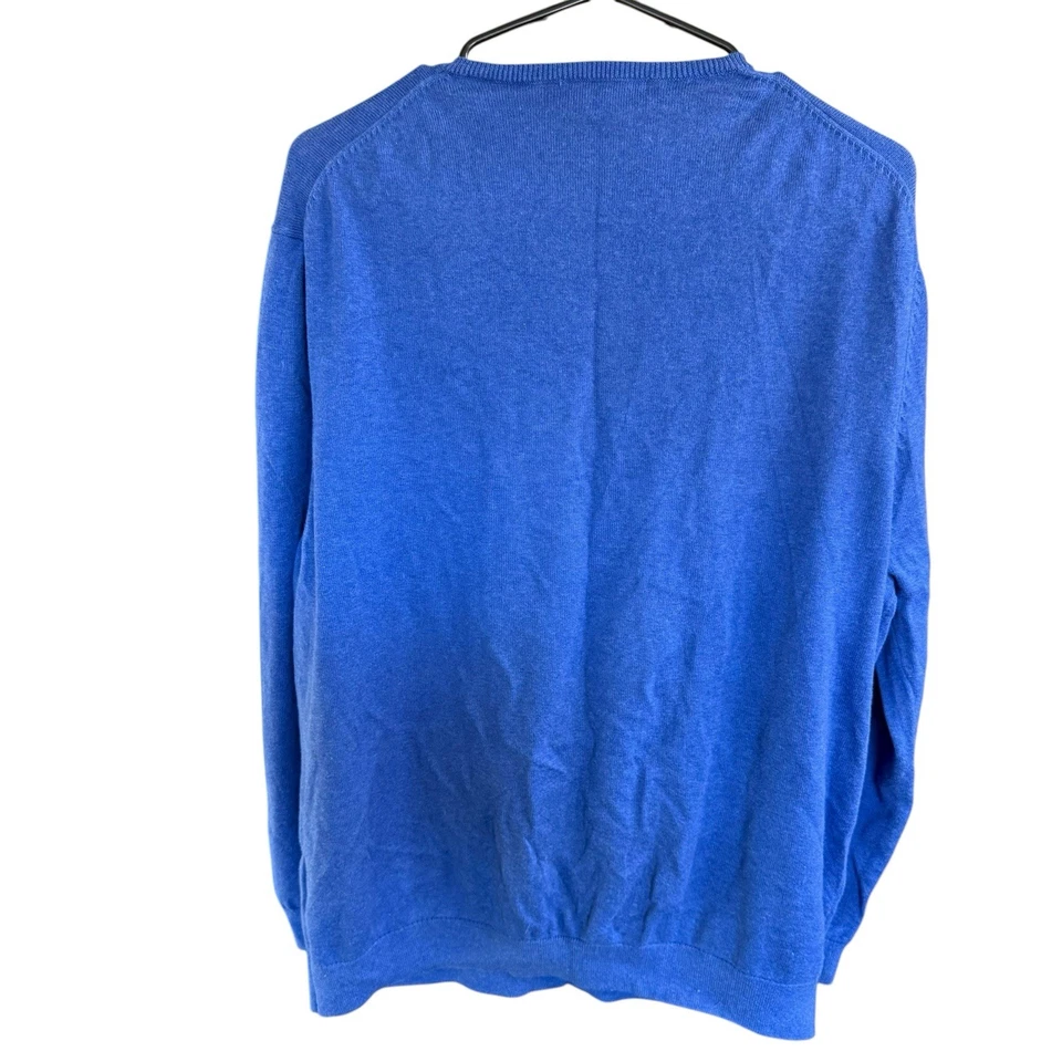 Suéter Woolovers Para Hombre Algodón Orgánico Cachemira Azul XL Preppy Prep  Foto 3 de 4