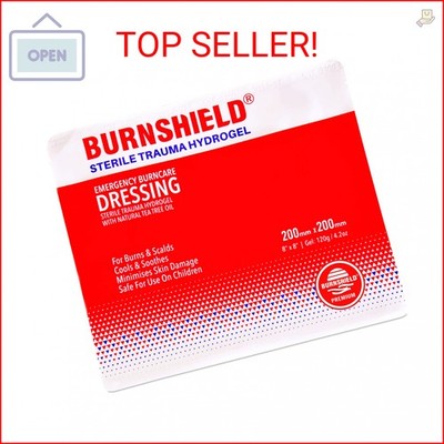 Burnshield Sterile Emergency Burn Dressing 8''x8'' (20cm x 20cm) Cools The Burn