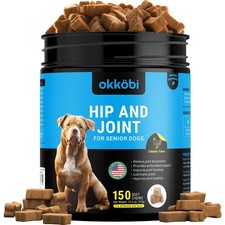 OKK BI Glucosamine HCL  Hip and Joint Chews for Dogs - 150 pcs - Advanced...