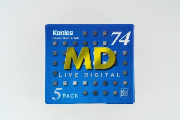 Nuevo Konica MD74A-5P "Live Digital" MiniDisc Medios en Blanco - Paquete de 5 Sellados