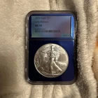 2026 American Silver Eagle NGC MS 70 Early Releases Blue Foil Core