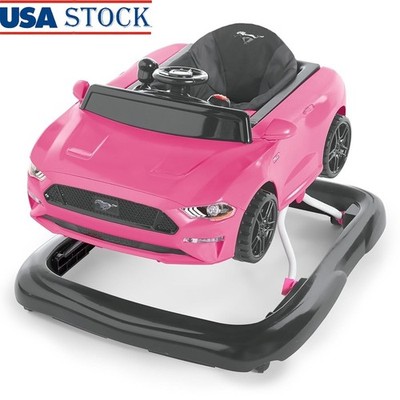 Ford Mustang Baby Walker Multi-Mode Adjustable Height Push Walker Sounds Lights