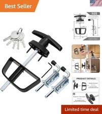 Durable T-Handle Lock Set with 5 Keys Spring Loaded Latches Upgrade Security