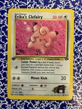 Erika’s Clefairy 40/132 1st Ed Gym Challenge LP+/NM 🌙 KICK ME TO THE MOON 🎵 on eBay
