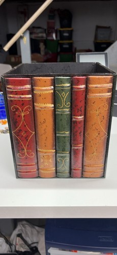 Vintage Faux Book Storage Box Decorative Wooden Hidden Compartment Secret