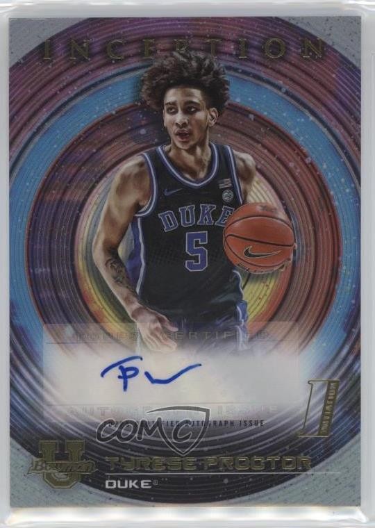 2022-23 Bowman Inception University Tyrese Proctor #BIA-TP Auto 1k6o