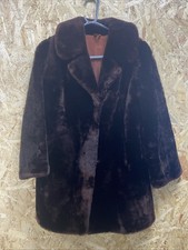 Vintage Royal Castor Brown Beaver Lamb Fur Coat Medium