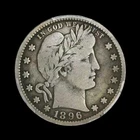 1896-S Barber Quarter, Better Date San Francisco Mint Issue, Excellent Condition