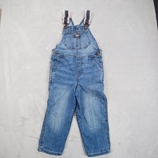OshKosh B'Gosh Vestbak Carpenter Denim Overalls Medium Blue Wash Toddler 4T