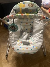 Bright Starts Vibrating Bouncer with Toy Bar - Safari Fun