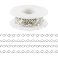 Pandahall 925 Sterling Silver Plated Necklace Chains 16.4 Feet Soldere