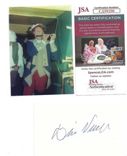 Bill Veeck White Sox Indians Browns Baseball Autographed 3x5 Card & Photo JSA