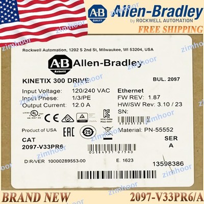 New Sealed AB 2097-V33PR6/A Kinetix 300 Servo Drive 2097V33PR6 serA Free Ship US