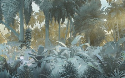 Vlies-Fototapete KOMAR, PURE MISTY JUNGLE, 4 Teile, BxH 400 x 250 cm