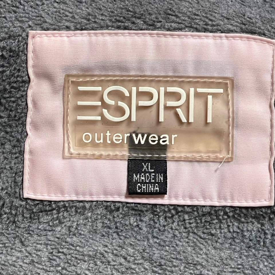 Esprit Outerwear Rosa Puffer Chaqueta Abrigo Mujer XL Con Capucha Invierno Cálido Foto 4 de 4