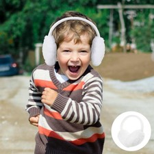 2pcs Fluffy Toddler Ear Warmers for Winter Comfortable Faux Fur Knitted Ear