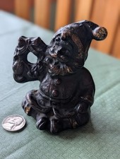 Vintage / Antyk Odlewana figurka Świętego Mikołaja, wieniec trzymający 2 + funty