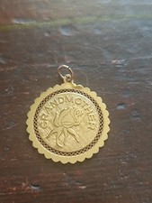 Médaille Or  Plaqué 12 Carats Grand mother Merry Christmas 1975 Rose Gold Filled