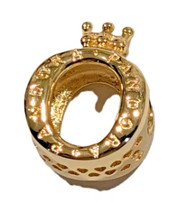 Authentic Pandora Charm, SHINE  Crown Logo, #767401, 14K Gold Plated
