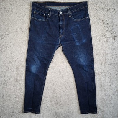 Levis 512 Slim Taper Fit Jeans Mens 36x30 Blue Dark Wash Stretch Denim