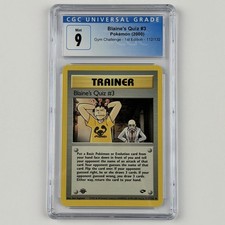 Blaine's Quiz #3 112/132 1st Edition CGC 9 Mint TCG Pokemon Gym Challenge 2000 on eBay