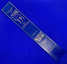 Edinburgh Castle, Scotland, Mons Meg Blue Leather Bookmark 9? Unused Souvenir