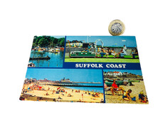 Postcard Post Card Suffolk Coast Vintage bl ra
