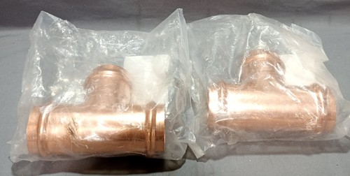 Lot Of 2 EZ-Fluid Lead-Wrot Copper Press Fitting EZPT108