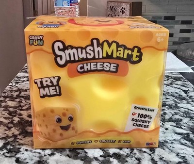 Smush Mart Cheese Squish Toy - CRAZY FUN Brand (SHIP FAST)