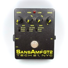TECH21 SansAmp GT2 Tube Amp Emulation Pedal Guitar Effect Pedal Tech21 132047