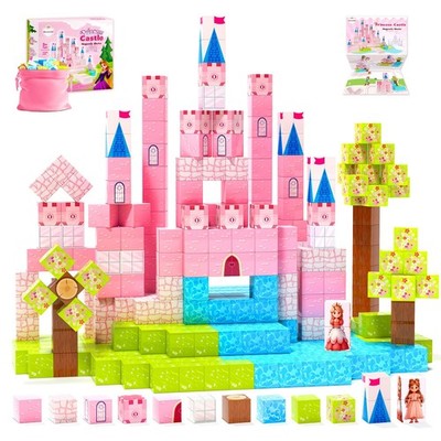 Magnetic Blocks Princess Toys - Easter Gifts for - Princess Castle Building B...