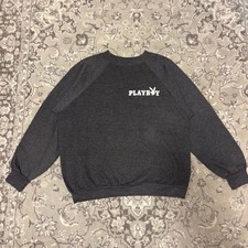 90s playboy sweatshirt gray