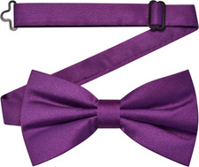 Solid Color Pre-tied Bow Tie Quality Adjustable Bowtie for Men Party Wedding