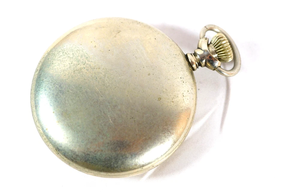 Reloj Bolsillo Waltham PS Bartlett Modelo 1883 s18 Cara Abierta Esfera Romana Silveroida Foto 3 de 4