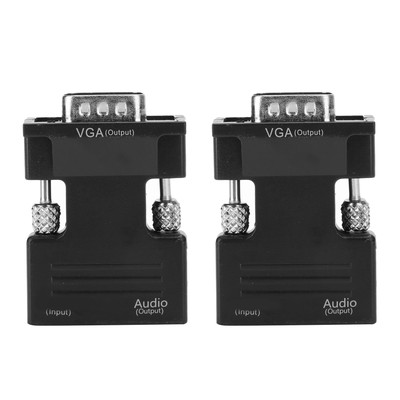 2x 1080P For To VGA Converter With Video Converter Computer Cable Adapt Hot