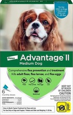 Bayer Advantage II for Dogs Teal  11-20lbs  6 doses  Repels  Kills