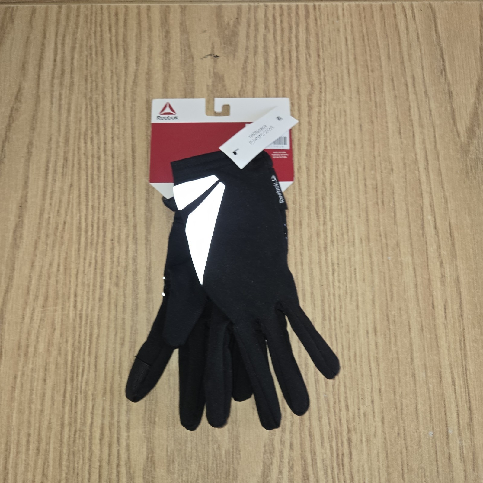 Reebok Reflective Running Gloves Unisex Night Safety Fitness Jogging Tech Touch