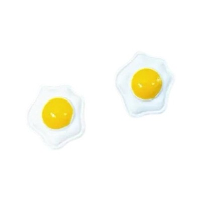 Sunny Side Up Fried Egg Earrings -  A Deliciously Fun Accessory for Breakfast...