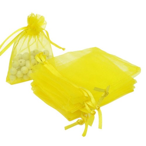 100 Stck. Organza Geschenktüten Schmuck Kordelzug Taschen Hochzeit Gefälligkeiten Taschen Netz Geschenk - Bild 12 von 26