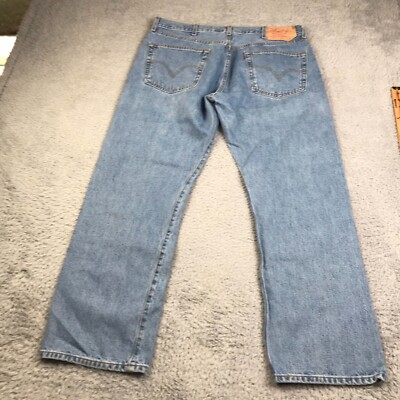 Levis 501 XX Jeans Mens 38 (37x30) Light Wash Blue Button Fly