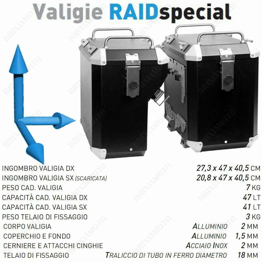 Suitcases Aluminum MYTECH Black Quick 41+ 47 L For BMW 1200 R GS ...