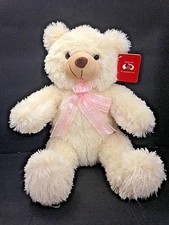 Ms Teddy Bear w/ Gift Tag Plush Very Soft  Shaggy Excellent Condition 12"