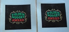Mills, Watling, Jennings Slot Machine Cabinet "Golden Nugget Award" Decals (2)