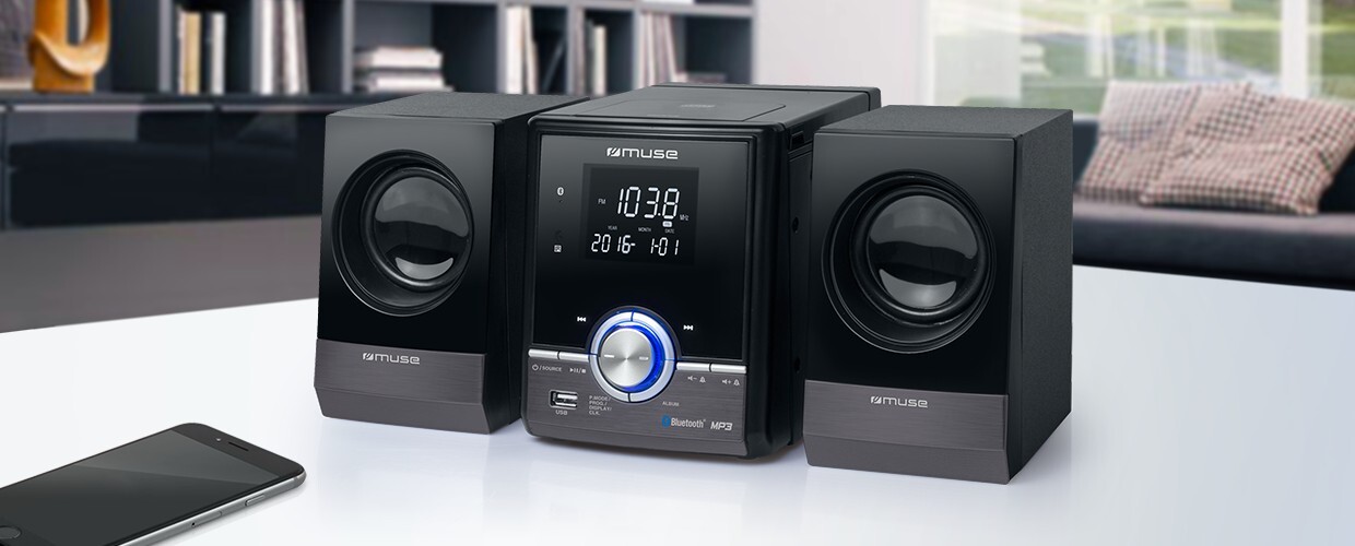 7024785 Audio & Hi-Fi Muse M-38BT: Micro System Cd/Mp3 With Bluetooth