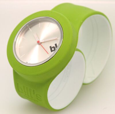 Bill`s Watch - B! Armband Uhr Grün-Weiß, Weißes Ziffernblatt BA-12