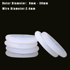 Metric Food Grade Silicone Rubber O Ring White Seal Orings 2.4mm Cross Section